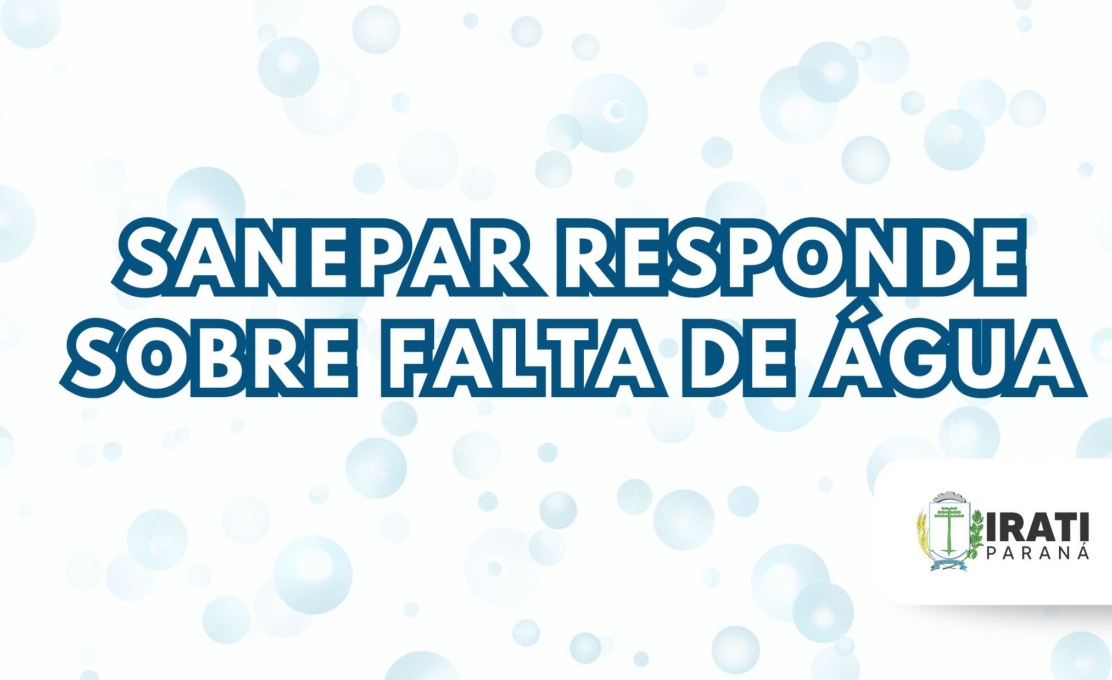 Sanepar atende solicitação da Prefeitura e adota medidas emergenciais para o abastecimento de água