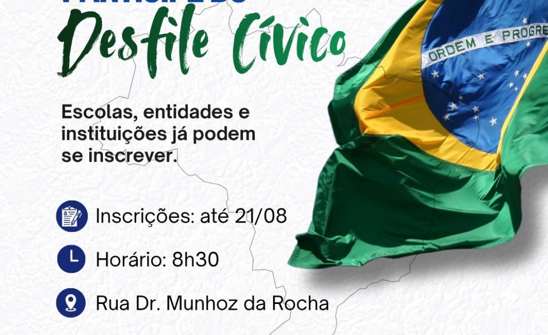 Prefeitura abre inscrições para o Desfile Cívico em Irati
