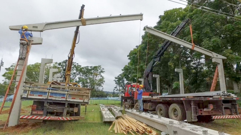 Obra do Espaço Esportivo Municipal está em andamento