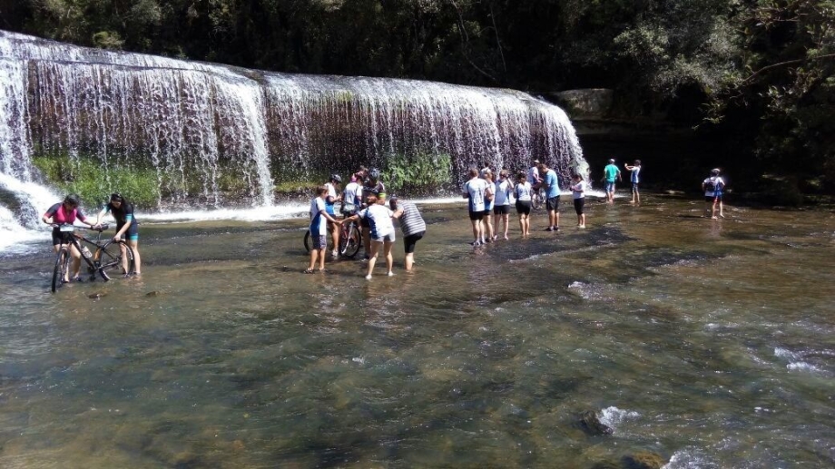 Belezas naturais de Irati enchem os olhos de participantes do Cicloturismo