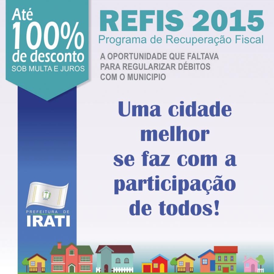 Refis está disponível para a população iratiense