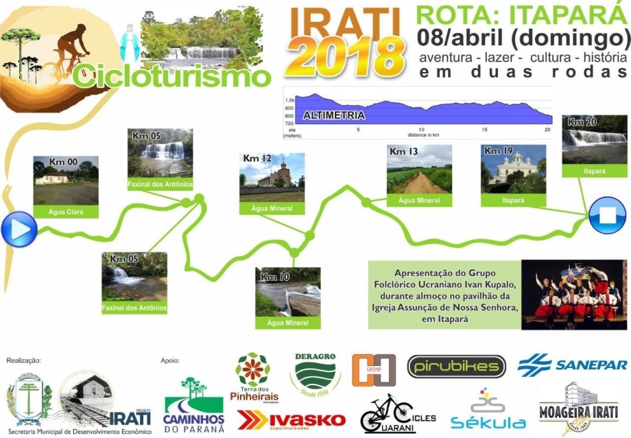 Inscrições do Cicloturismo encerram segunda, dia 02
