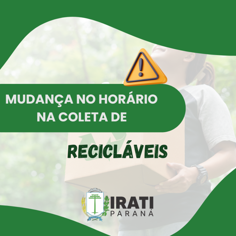 Coleta de recicláveis acontece em novos dias e horários