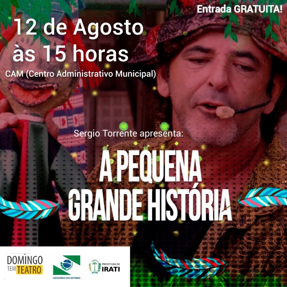 Teatro de bonecos “A Pequena Grande História” se apresenta em Irati