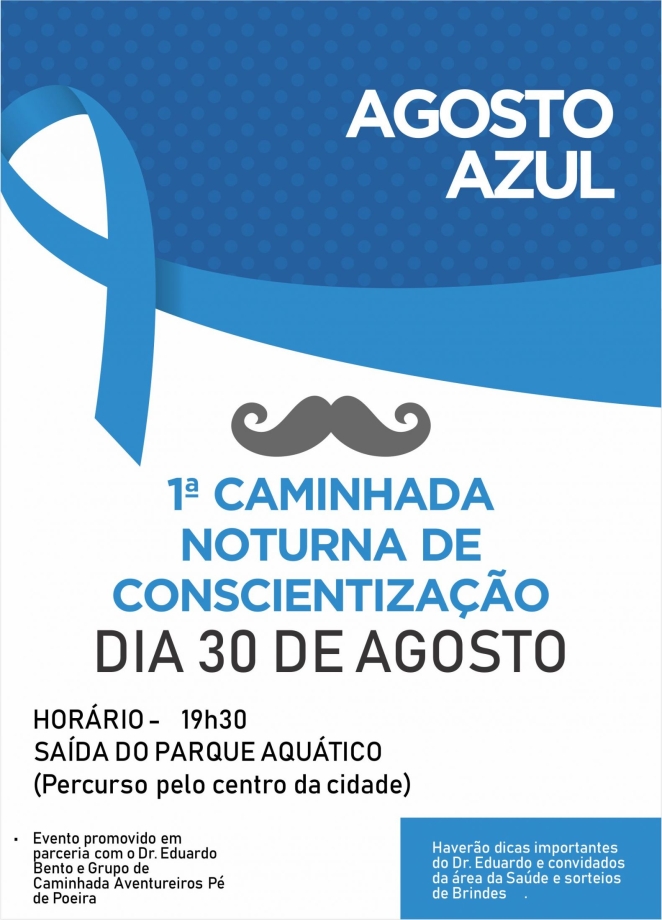 Caminhada do “Agosto Azul” será dia 30