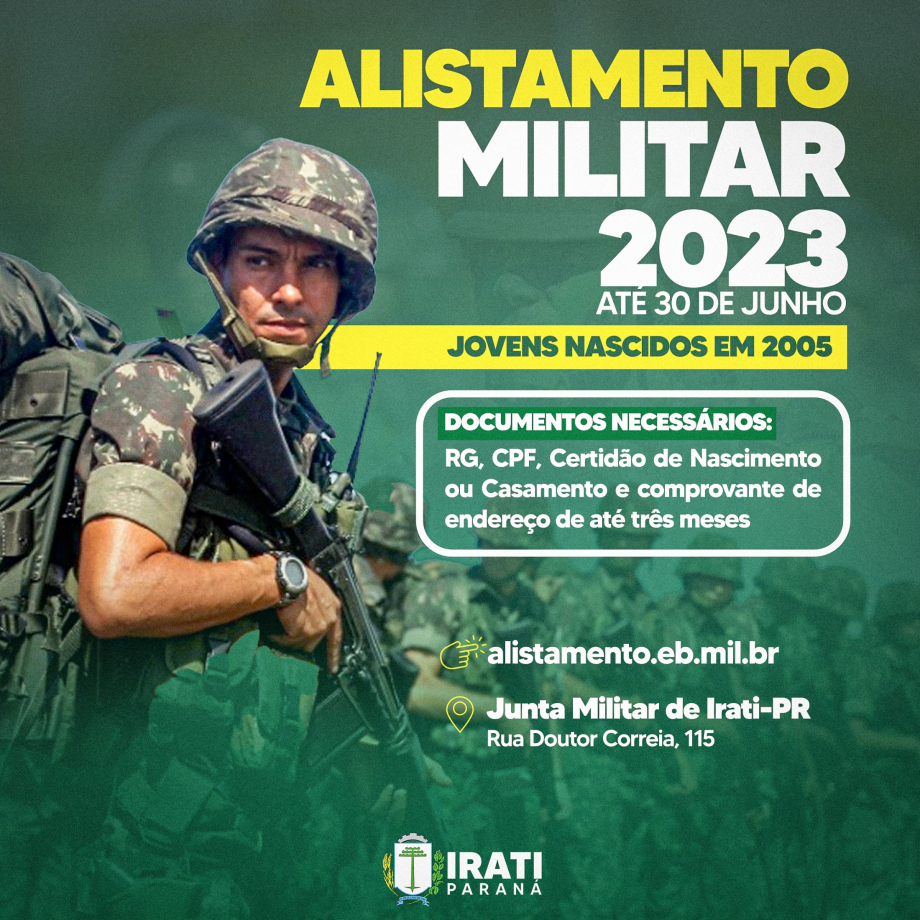 Jovens que completam 18 anos em 2023 já podem fazer Alistamento Militar