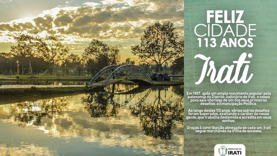 Irati 113 Anos: feliz cidade!