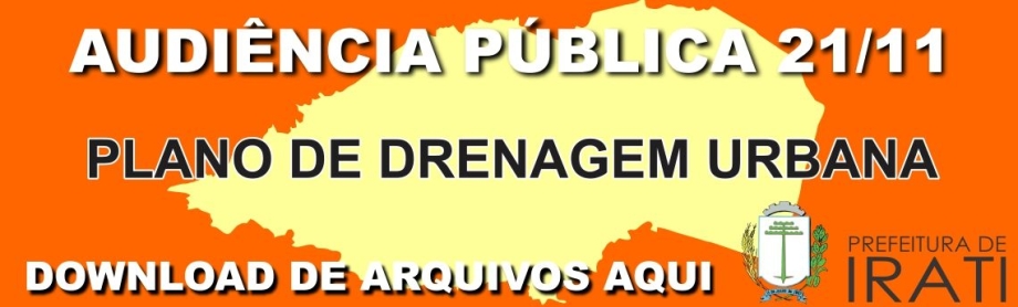 Irati terá audiência pública sobre Plano de Drenagem Urbana