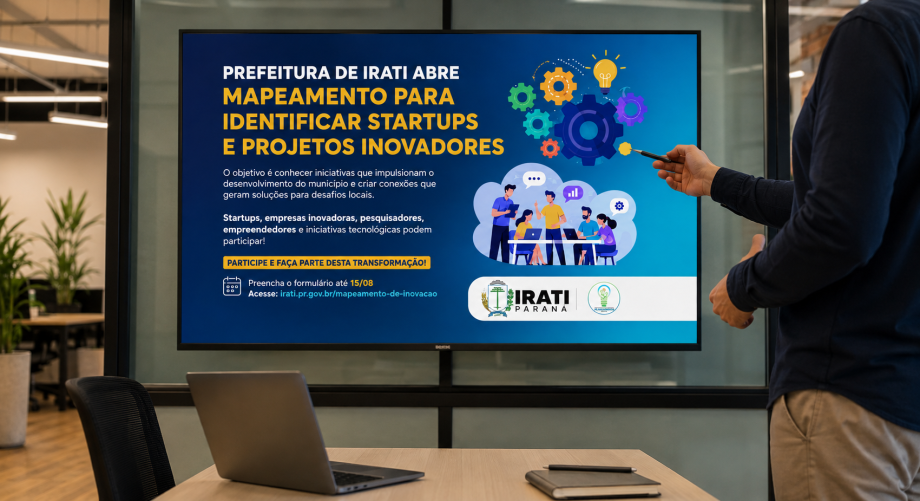 Prefeitura de Irati abre mapeamento para identificar startups e projetos inovadores