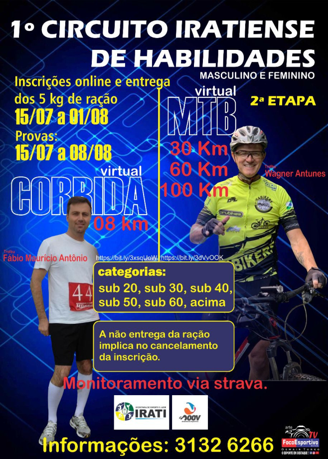 2ª etapa do 1º Circuito Iratiense de Habilidades está com inscrições abertas