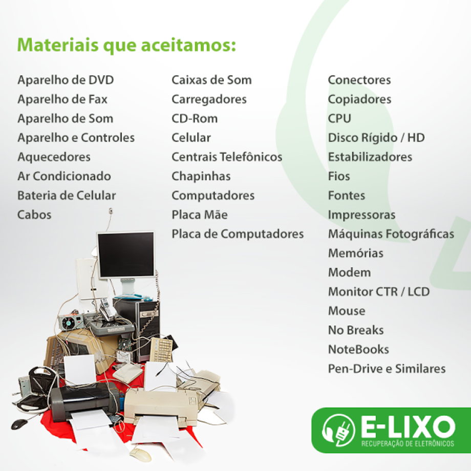 Coleta de lixo eletrônico será realizada em Irati