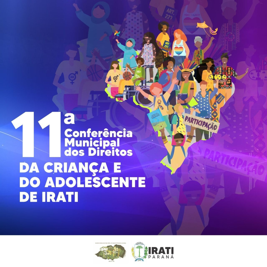 Inscrições abertas para a XI Conferência Municipal dos Direitos da Criança e do Adolescente de Irati