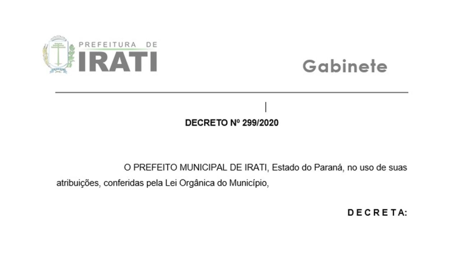 Decreto Municipal 299/2020