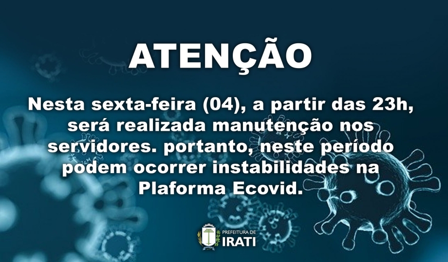 ECOVID: Manutenção nos Servidores