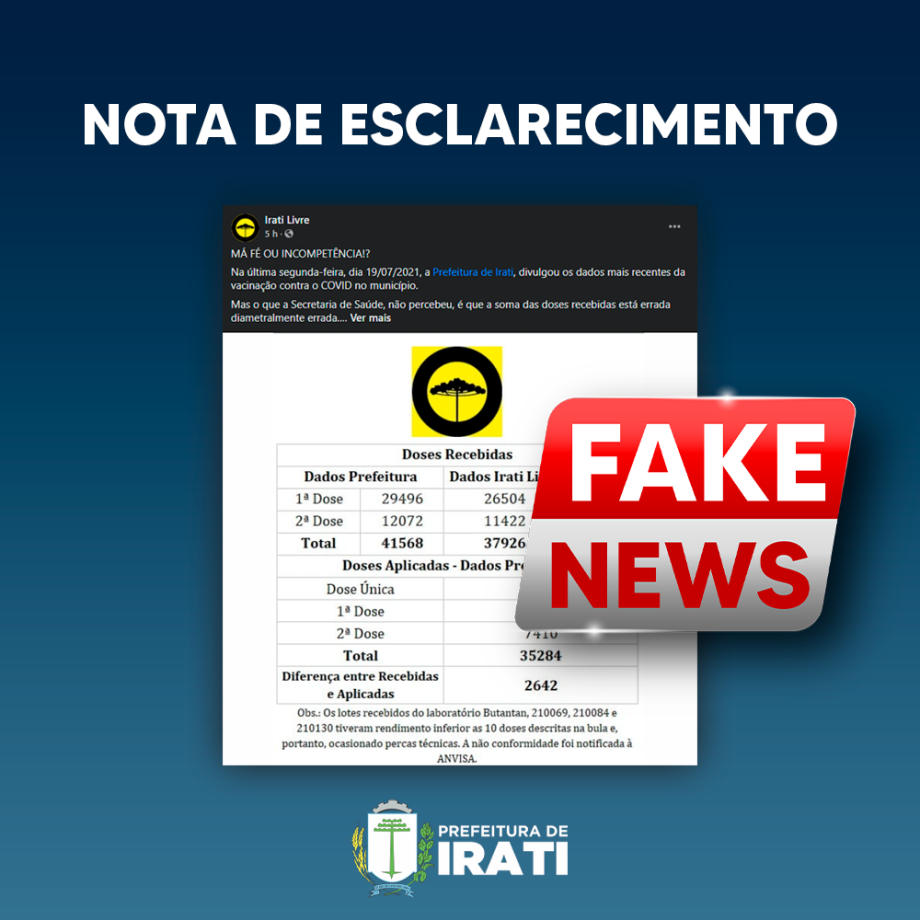 NOTA DE ESCLARECIMENTO