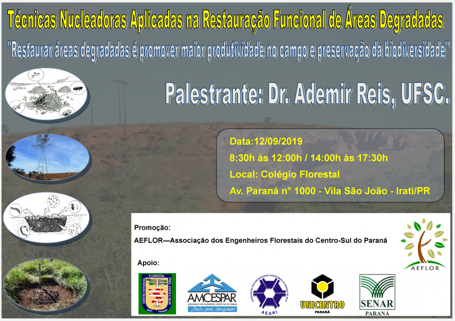 Curso de Restauração Funcional de Áreas Degradadas será dia 12