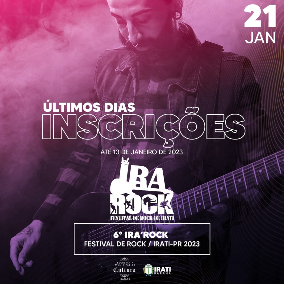 Últimos dias para inscrições do 6º Ira’Rock