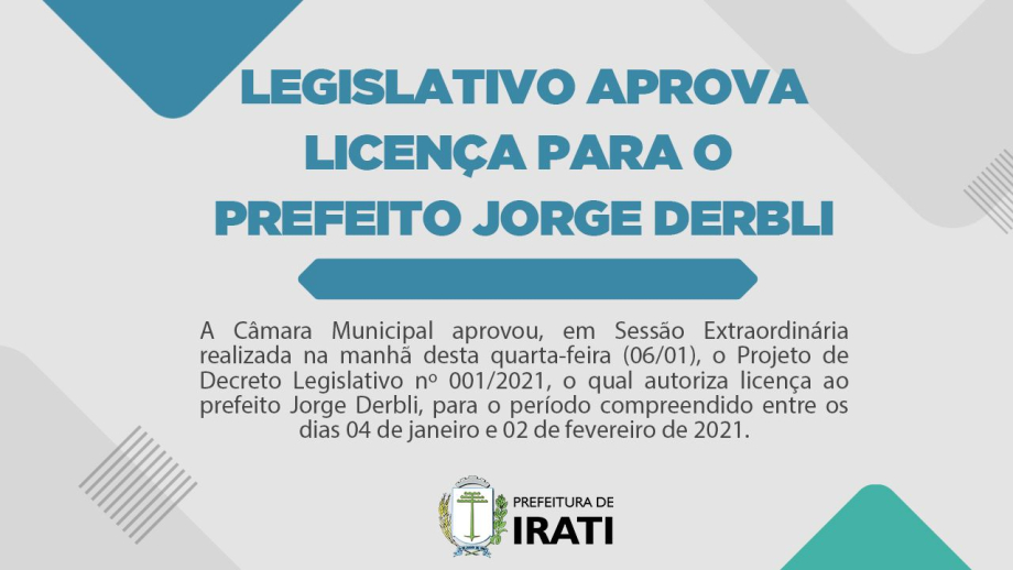 Câmara aprova licença ao prefeito