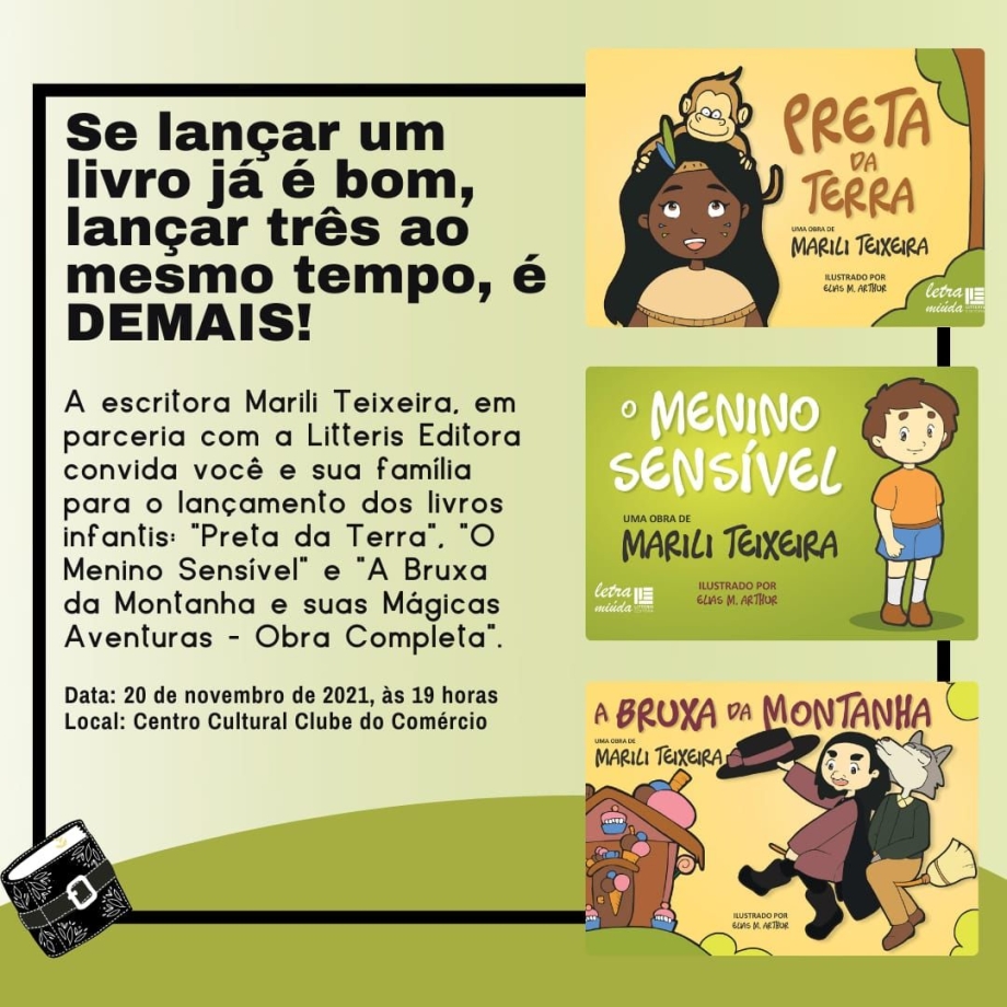 Lançamento de livros da autora iratiense Marili Teixeira, neste sábado (20)