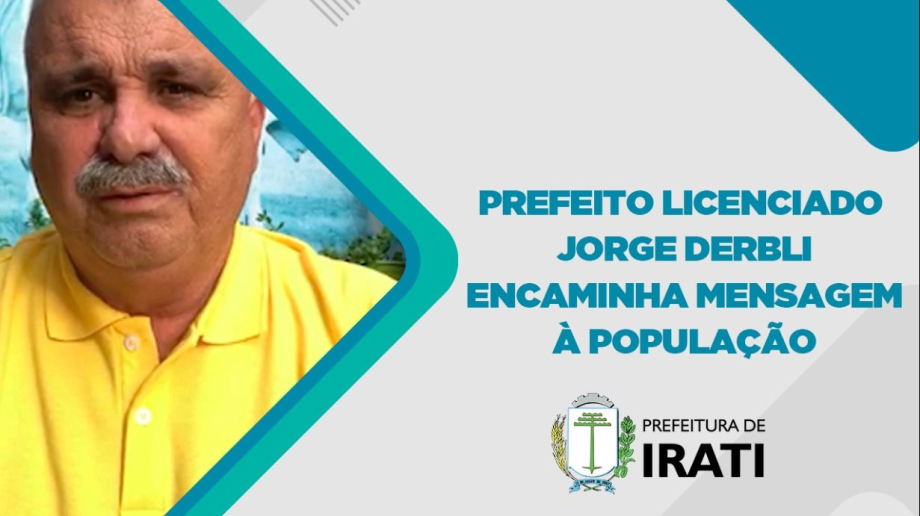 Mensagem do prefeito licenciado