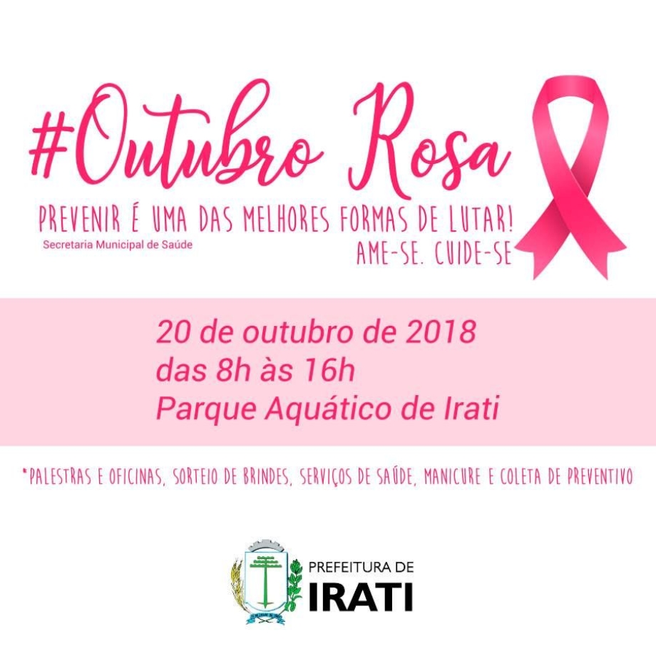 Secretaria de Saúde promove evento do Outubro Rosa no dia 20