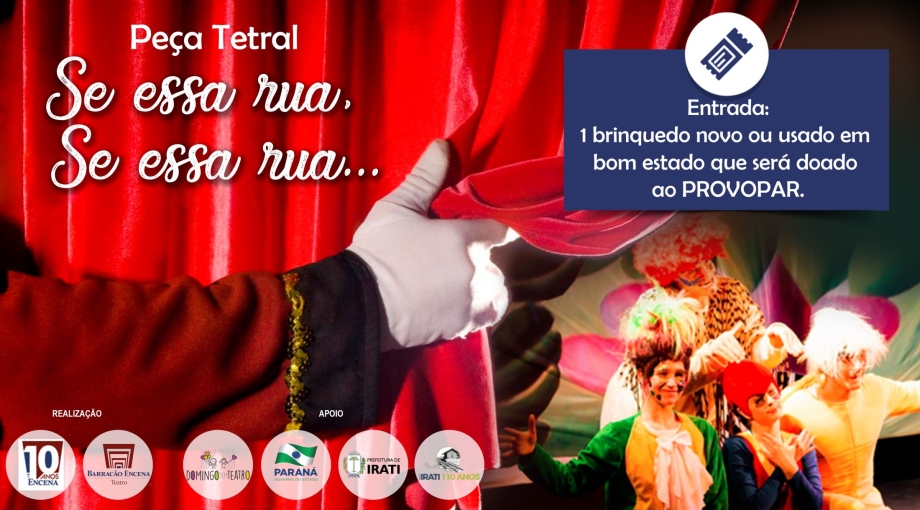 Projeto “Domingo tem Teatro” traz peça ao Clube do Comércio, dia 17