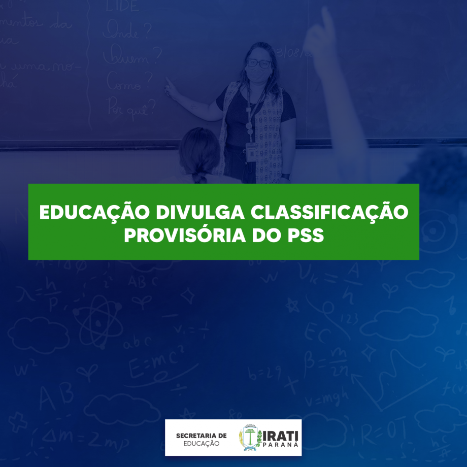 Educação divulga classificação provisória do PSS