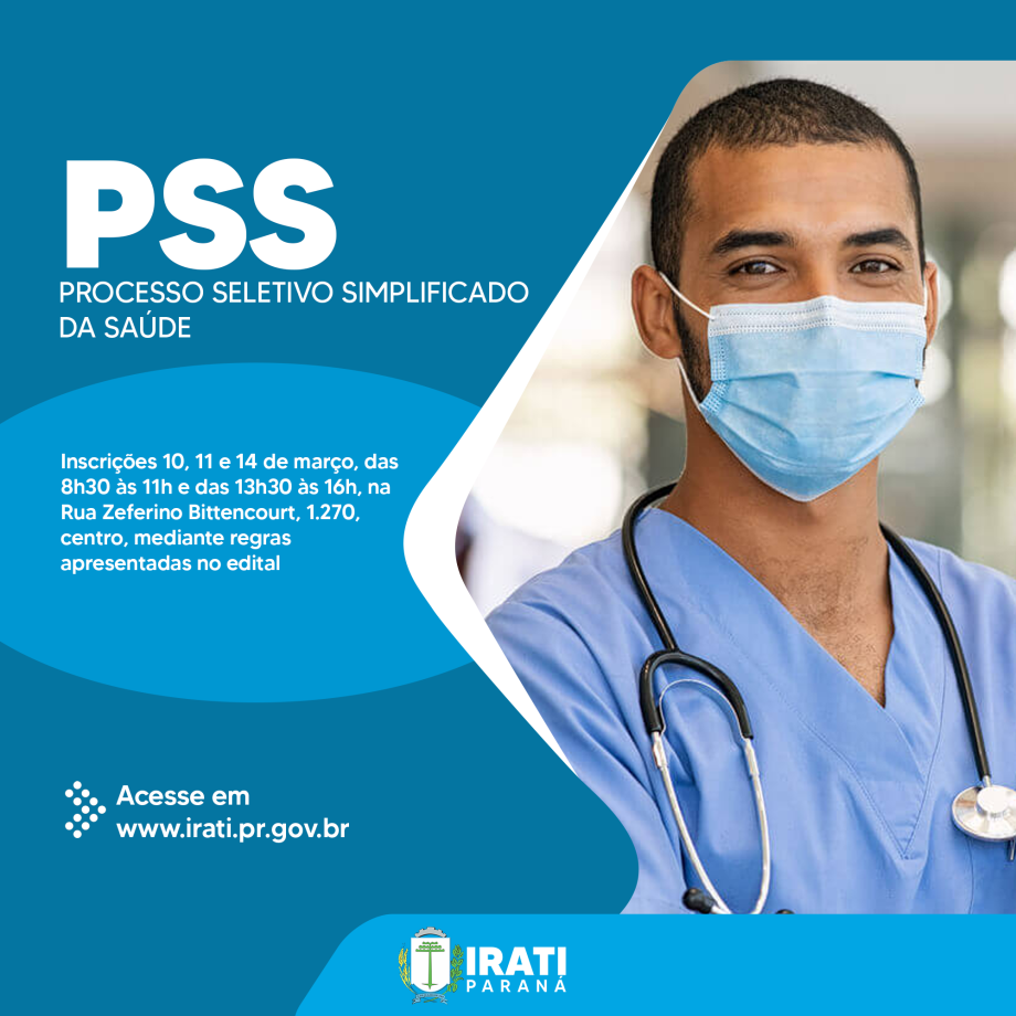 Saúde lança edital de PSS para contratação temporária de profissionais