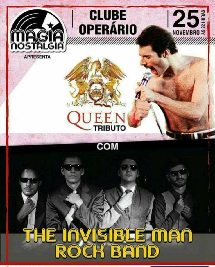 Clube Operário terá noite anos 80 e tributo ao Queen, dia 25