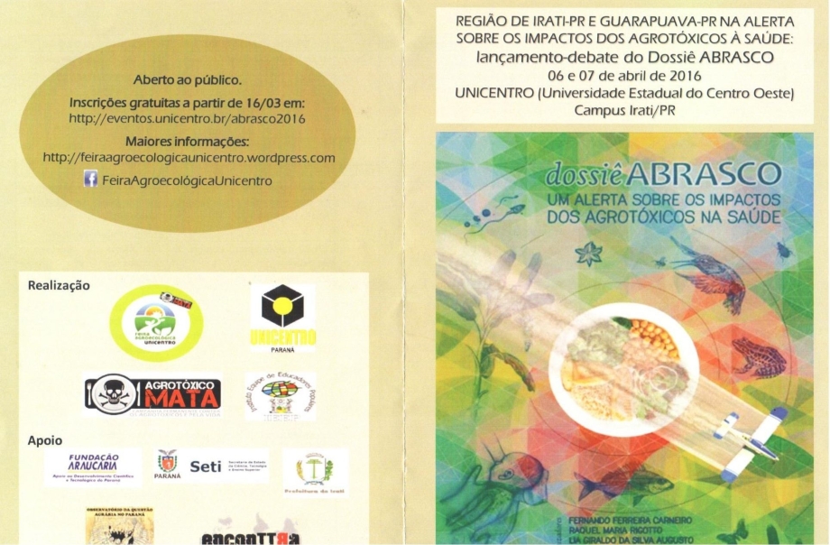 Lançamento - Debate Dossiê Abrasco acontece esta semana em Irati