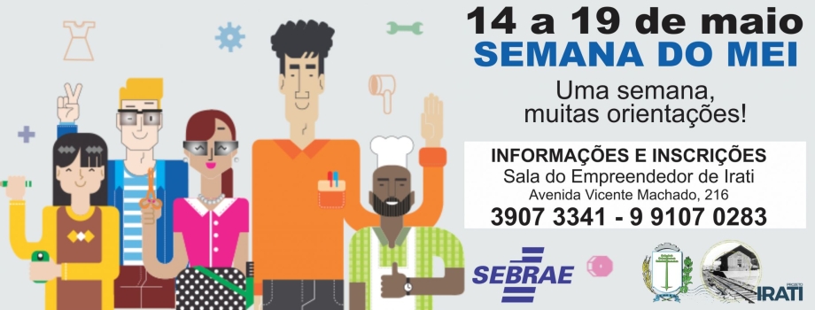 Semana MEI vai acontecer de 14 a 19 de maio