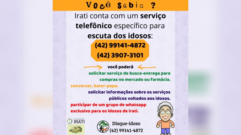 Serviço telefônico para idosos