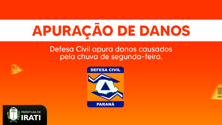 Defesa Civil apura danos causados pelas chuvas de segunda-feira