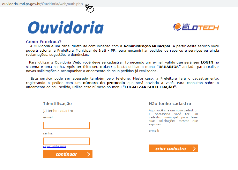 Prefeitura de Irati implanta serviço de Ouvidoria pela internet