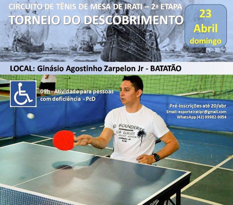 2ª Etapa de Tênis de Mesa de Irati tem inscrições abertas