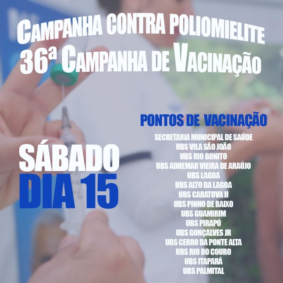 Irati contra Poliomielite: cerca de 50% das crianças já foram vacinadas