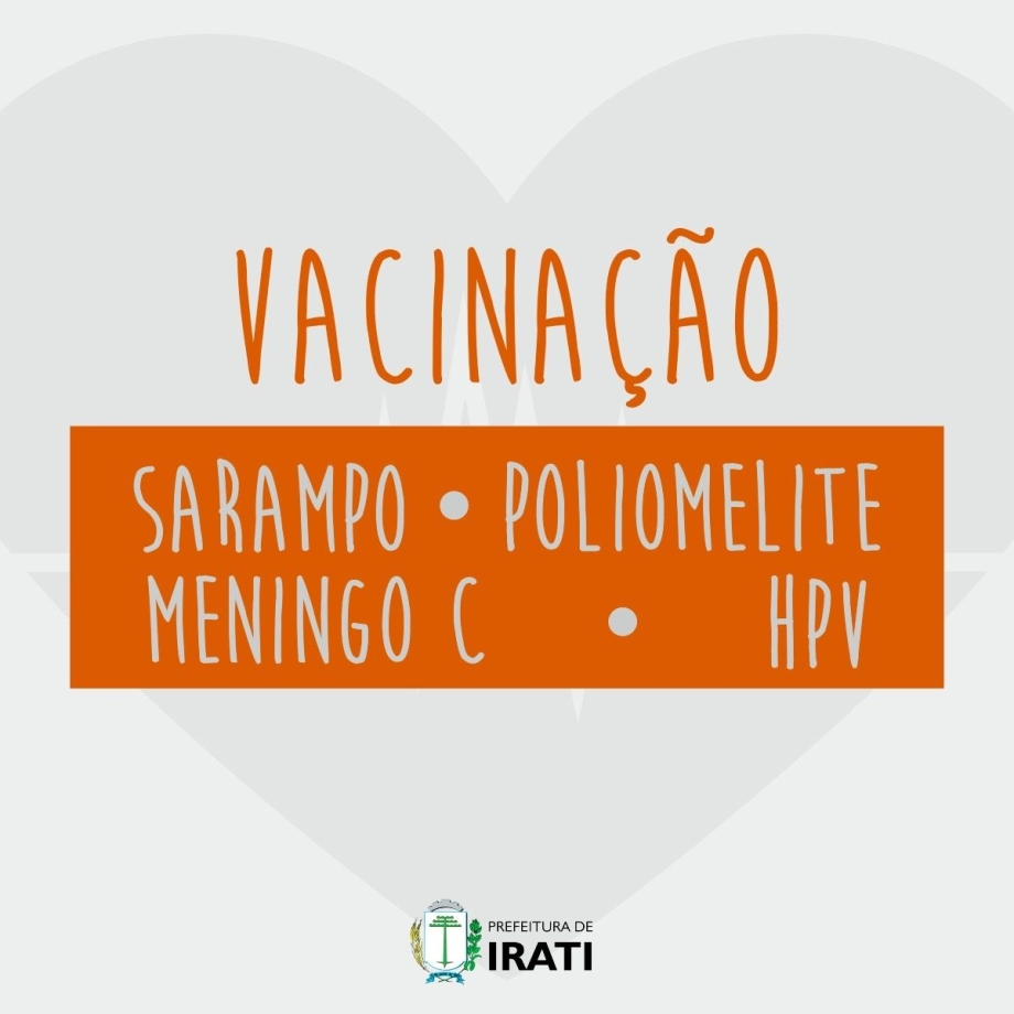Vacinação da pólio e sarampo acontece de 6 a 31 de agosto