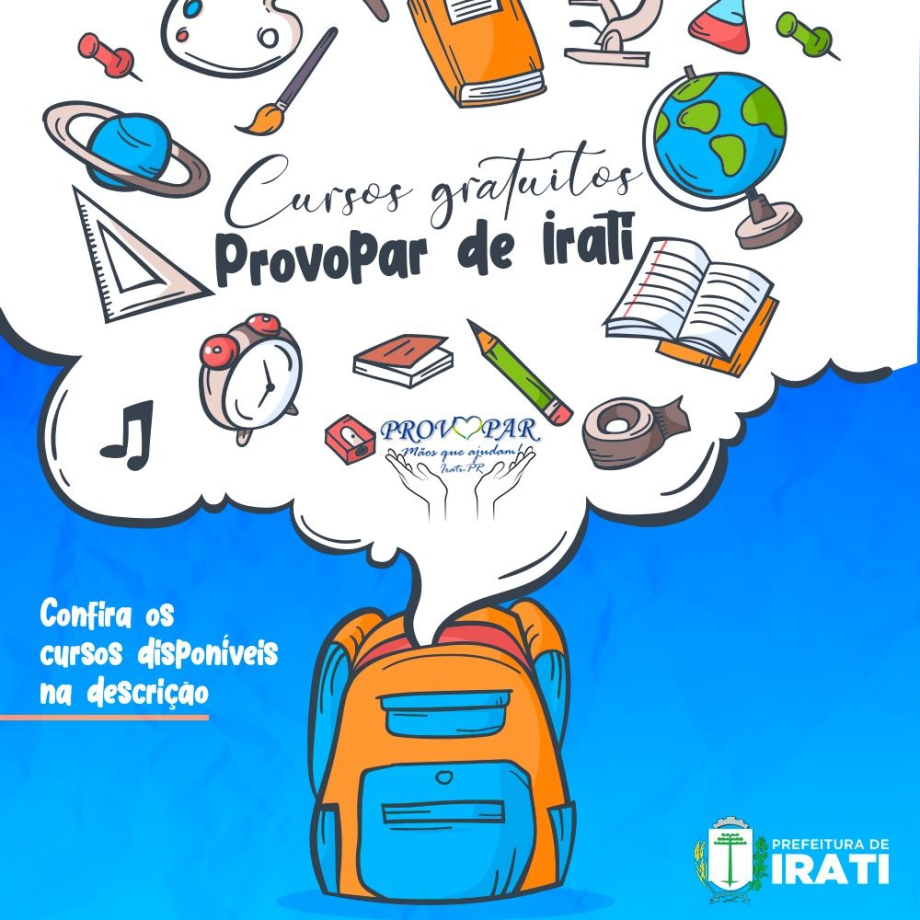 Provopar de Irati divulga cronograma de cursos para o mês de agosto