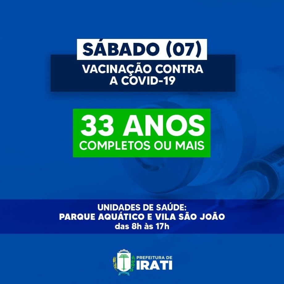 Vacinação contra Covid-19 é retomada neste sábado (07)