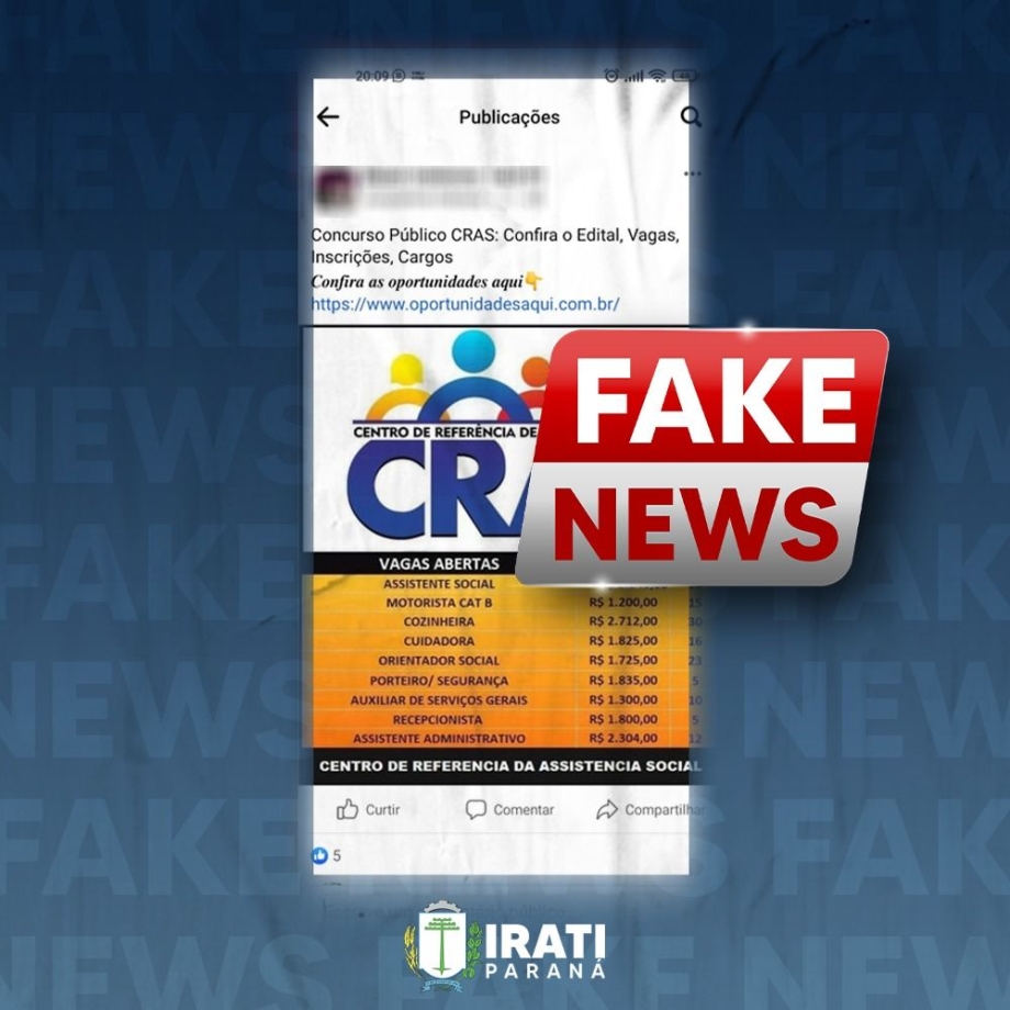 Assistência esclarece notícias falsas sobre concurso