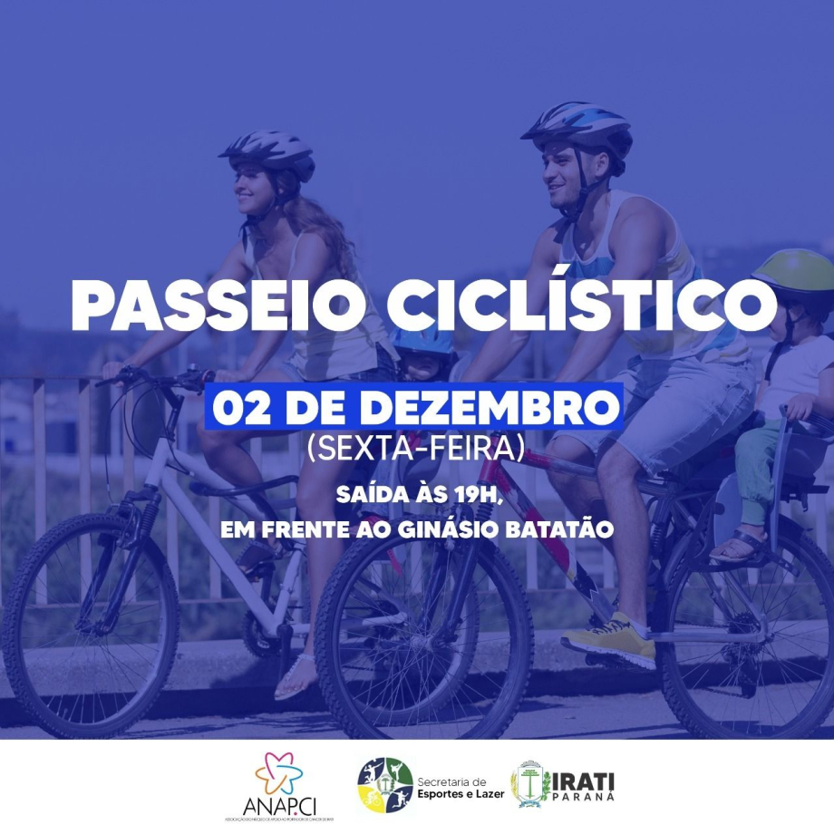 Secretaria de Esportes e Anapci realizam Passeio Ciclístico em dezembro