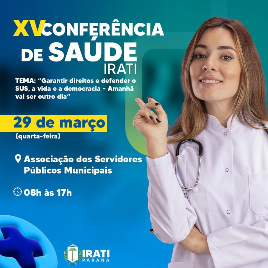 Secretaria de Saúde promove XV Conferência de Saúde em Irati