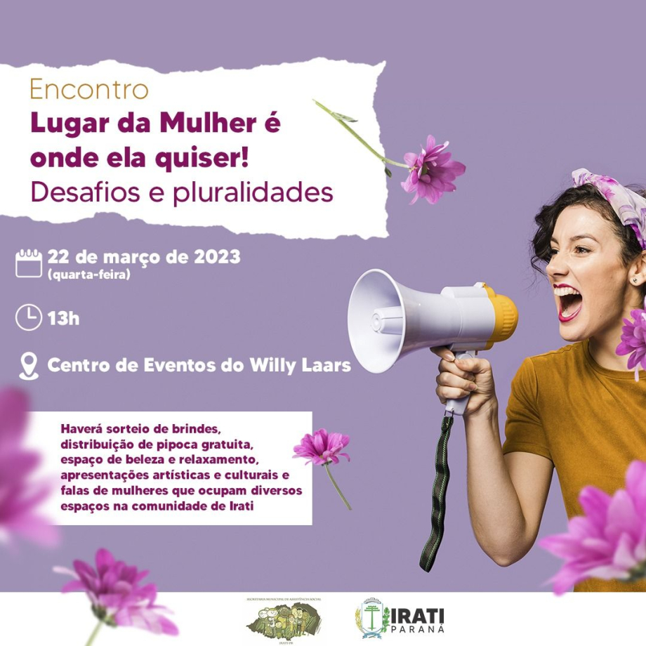 Evento voltado às mulheres acontece no dia 22 de março em Irati