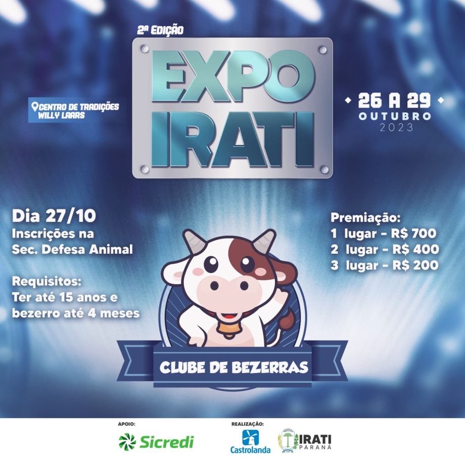 2ª EXPOIRATI - Inscrições para o Clube de Bezerras estão abertas