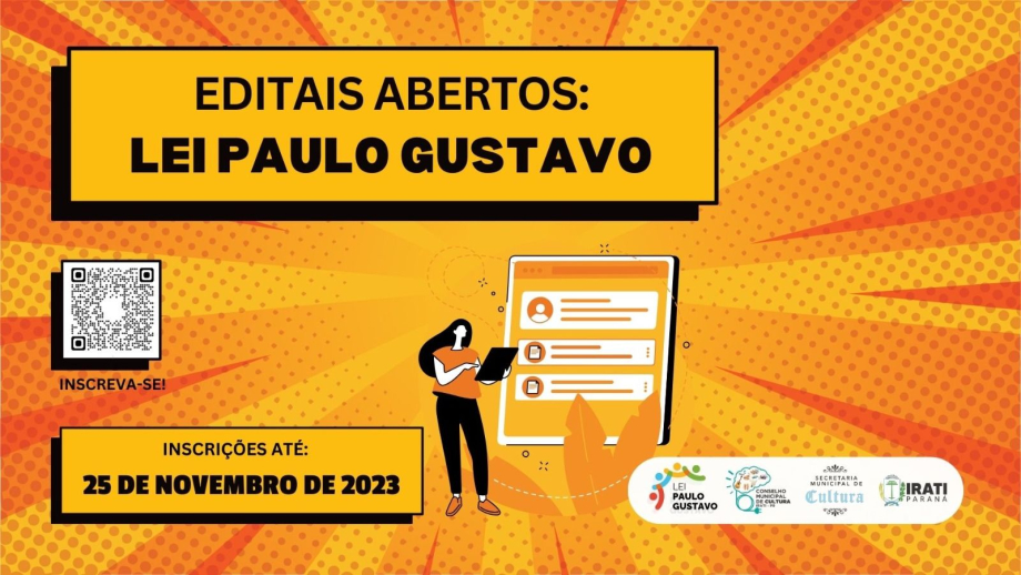 Irati - PR lança os Editais da Lei Paulo Gustavo