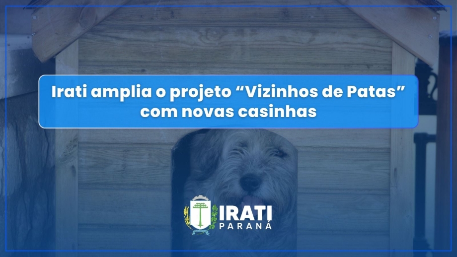 Irati amplia o projeto “Vizinhos de Patas” com novas casinhas para animais acolhidos
