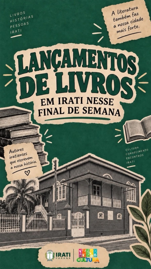 Casa da Cultura recebe lançamentos de dois livros em Irati